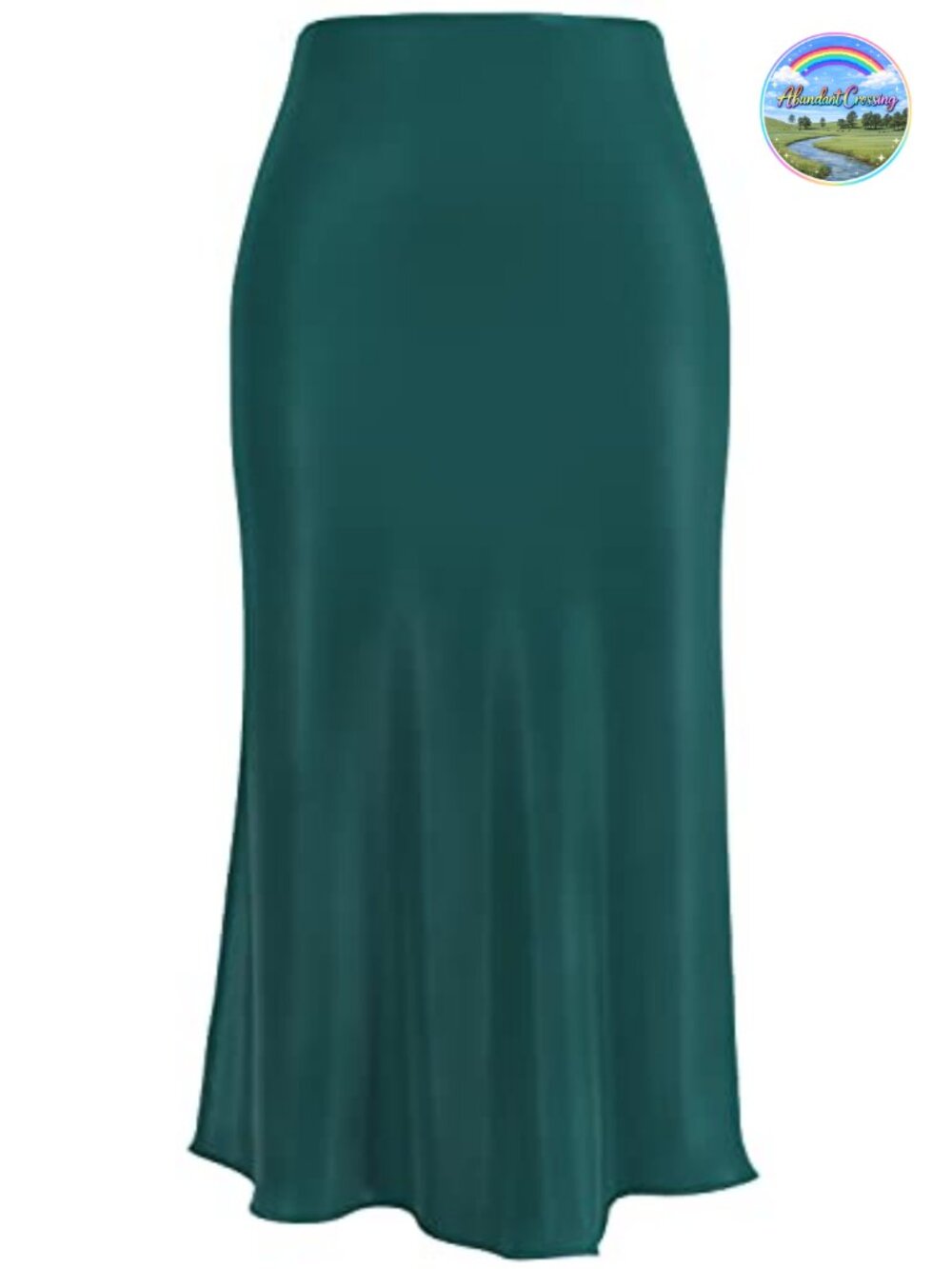 Leopard Print Midi Skirt Silk Satin High Waist Elastic A-Line